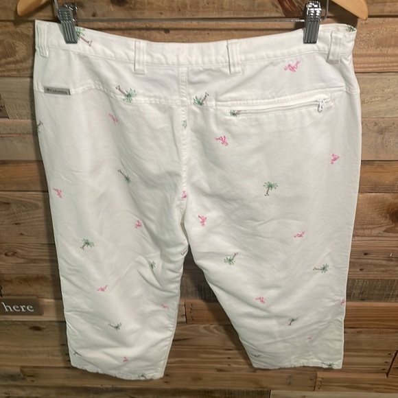 Columbia Pants Capri Palm Tree Flamingo - Picture 3 of 11